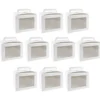 Geschenkboxen mit Sichtfenster, Design 2, 10cm x 14cm x 13cm, 250 g/m², weiß, 10 Stück