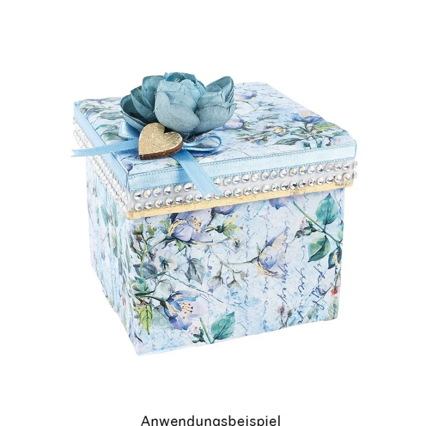 Geschenkboxen, quadratisch, verschiedene Größen, weiß, 5 Stück