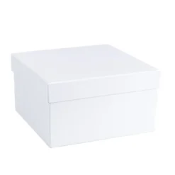 Geschenkboxen, quadratisch, 12 verschiedene Größen, weiß, 12 Stück