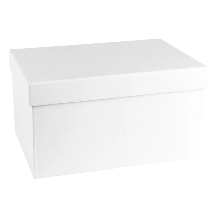 Geschenkboxen, rechteckig, verschiedene Größen, weiß, 5 Stück