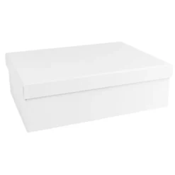 Geschenkboxen, rechteckig, verschiedene Größen, weiß, Rohlinge zum Weiterverzieren, 10 Stück
