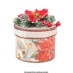 Geschenkboxen, rund, verschiedene Größen, weiß, 5 Stück