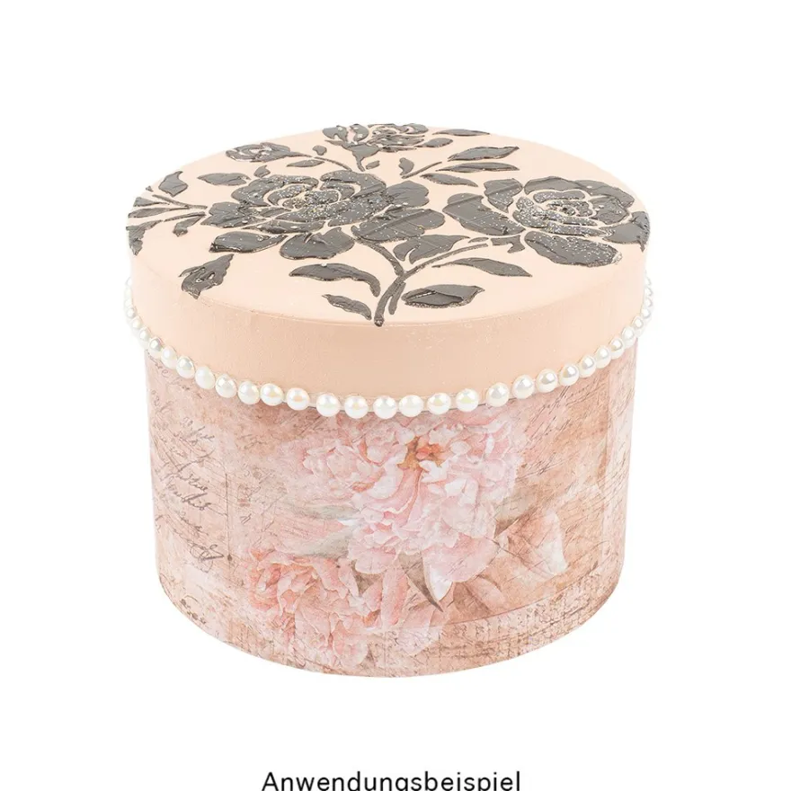 Geschenkboxen, rund, verschiedene Größen, weiß, 5 Stück