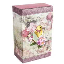 Geschenkbox Kaffee, Vintage, 18cm x 11cm x 7cm, rosa