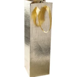 Geschenktaschen, 36cm x 10,5cm x 10,5cm, lackierte Oberfläche, gold, 10 Stück