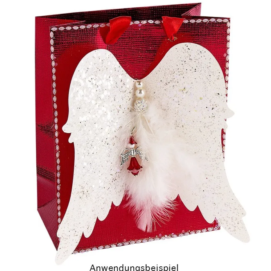 Geschenktaschen, 23cm x 18cm x 10cm, rot, 3 Stück