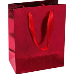 Geschenktaschen, 23cm x 18cm x 10cm, rot, 3 Stück