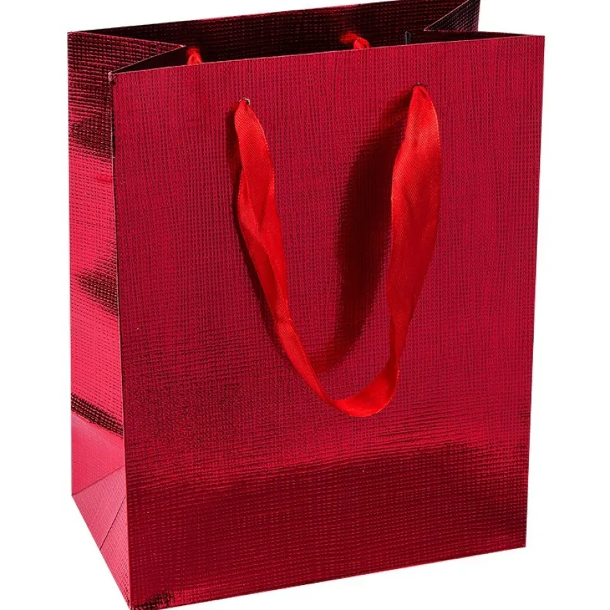 Geschenktaschen, 23cm x 18cm x 10cm, rot, 3 Stück