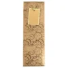 Geschenktaschen für Flaschen, 36cm x 12cm x 10cm, 230g/m², Spiegel-Ornamentik, gold, 10 Stück