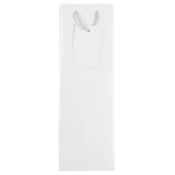 Geschenktaschen für Flaschen, 36cm x 12cm x 10cm, 230g/m², glossy-weiß, 10 Stück