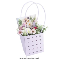 Geschenktaschen für Pflanzen, 13cm x 13cm x 15cm, 250g/m², Farben, 3 Stück