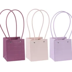 Geschenktaschen für Pflanzen, 13cm x 13cm x 15cm, 250g/m², Farben, 3 Stück