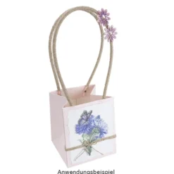 Geschenktaschen für Pflanzen, 13cm x 13cm x 15cm, 250g/m², Farben, 3 Stück