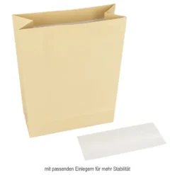Geschenk-Taschen, groß, 24 x 18 cm, creme, 10 Stück