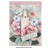 Geschenktaschen-Grußkarte mit Diamond Painting, Kerze & Rose, 16,5cm hoch, inkl. Zubehör