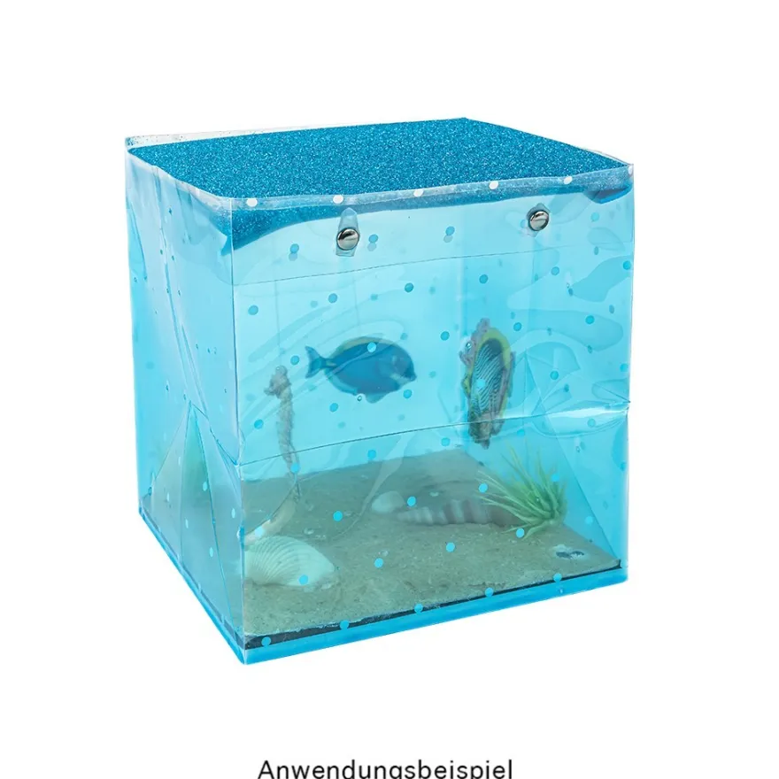 Geschenktaschen mit Henkel, 16cm x 15cm, 17cm hoch, transluzent-weiß mit weißen Punkten, 6 Stück