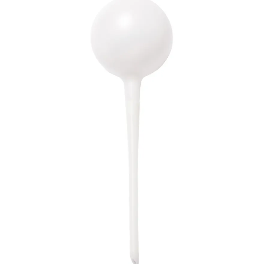 Gießkugeln/Bewässerungskugeln aus Kunststoff, Ø 9cm, weiß-transparent, 2 Stück