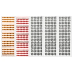 Gitzerstein-Bordüren, Ornamente, verschiedene Designs, 5 Bogen