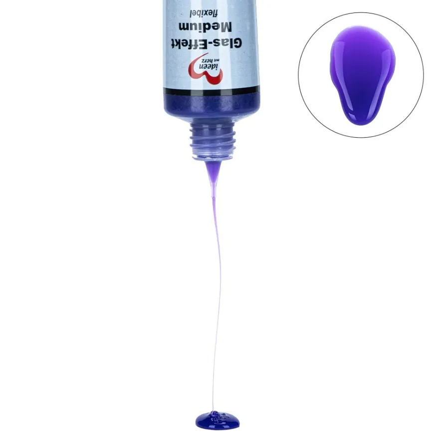 Glas-Effekt-Medium, flexibel, transparent-violett, 90ml