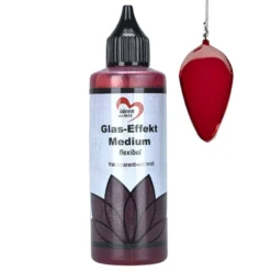 Glas-Effekt-Medium, flexibel, transparent-weinrot, 90ml