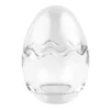 Glas-Ei, 2-teilig, Ø 8cm, 11cm hoch, abnehmbarer Deckel, klar