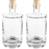 Glasflaschen mit Korken, Ø 8,5cm, 18cm hoch, 500ml, 2 Stück