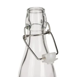 Glasflasche, rund, mit Bügelverschluss, Ø 7cm, 27,3cm hoch, Füllmenge: 520ml