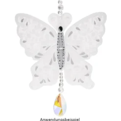 Glaskunst, Briolette Anhänger, Hera, 2,2cm x 3,8cm, facettiert, irisierend, 3 Stück