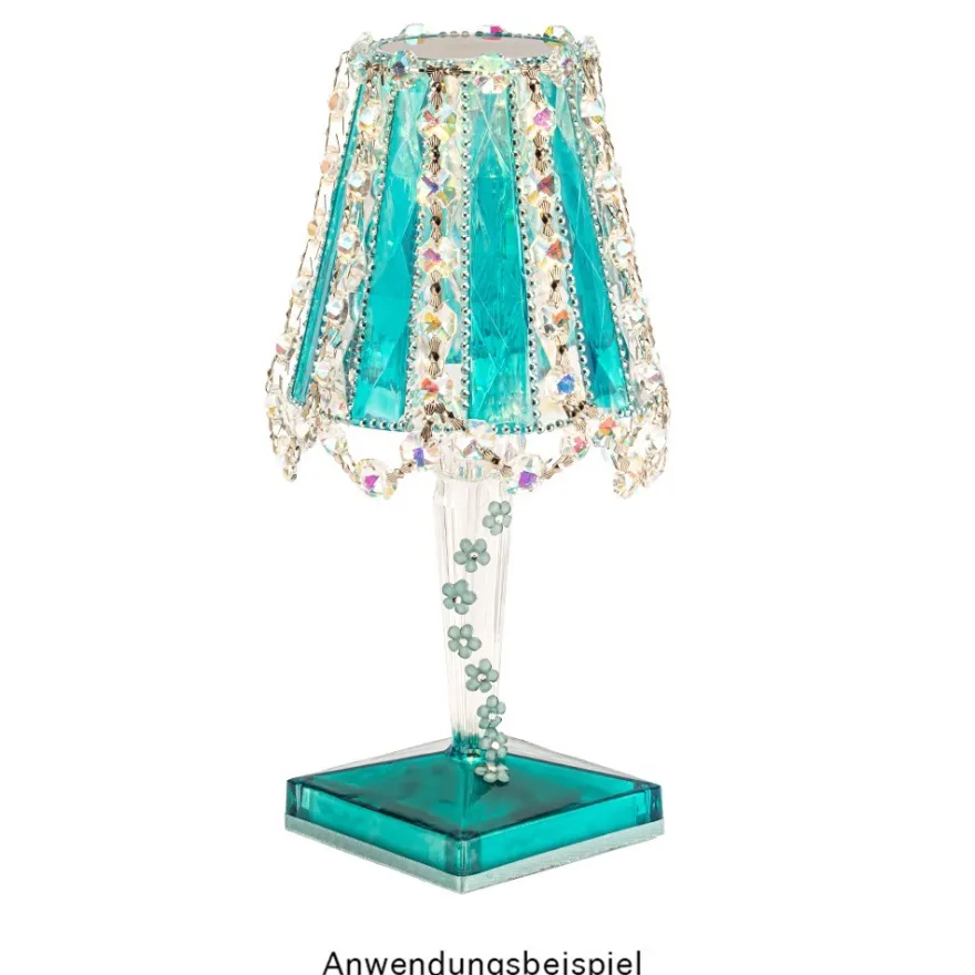 Glaskunst, Koppen, Octagon, Ø1,4cm, facettiert, irisierend, mit zwei Öffnungen, 30 Stück