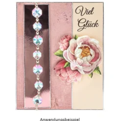 Glaskunst, Koppen, Octagon, Ø1,4cm, facettiert, irisierend, mit zwei Öffnungen, 30 Stück