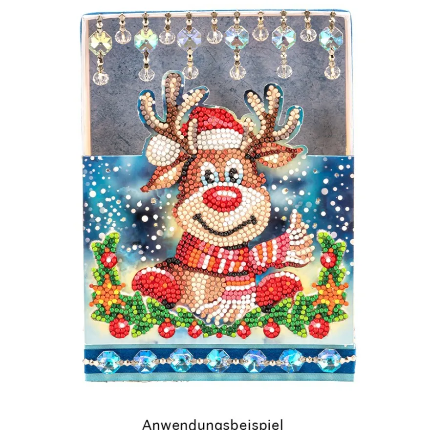Glaskunst, Koppen, Octagon, Ø1,4cm, facettiert, irisierend, mit zwei Öffnungen, 30 Stück