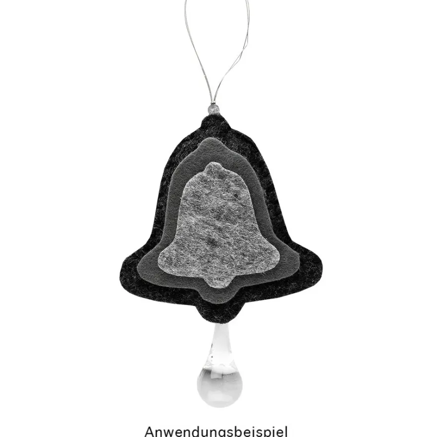 Glaskunst, Pendel Anhänger, Artemis, 2,5cm x 7,6cm, klar, 2 Stück