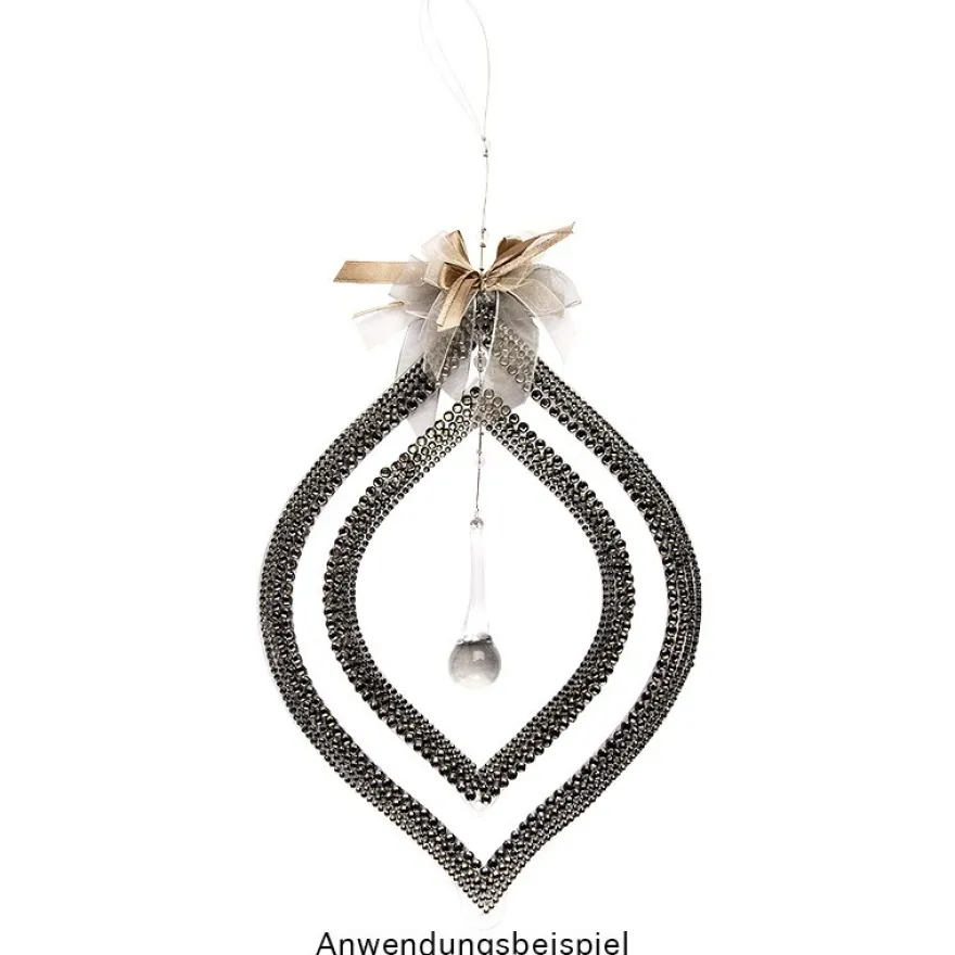 Glaskunst, Pendel Anhänger, Artemis, 2,5cm x 7,6cm, klar, 2 Stück