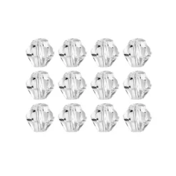 Glaskunst, Perlen, Diamant, 1,2cm x 1,2cm, facettiert, klar, 12 Stück