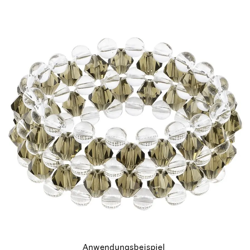 Glaskunst, Perlen, Kugel, Ø 0,8cm, klar, 100 Stück