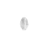 Glaskunst, Perlen, Oval, 0,8cm x 1,1cm, facettiert, klar, 28 Stück