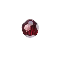 Glas-Perlen, transparent, Ø6 mm, 20 Stück, rubin-irisierend