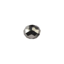 Glasschliff-Perlen, 0,4cm x 0,3cm, anthrazit, 50 Stück