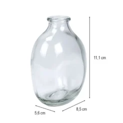 Glas-Vasen, organische Formen, versch. Größen & Designs, klar, 3 Stück