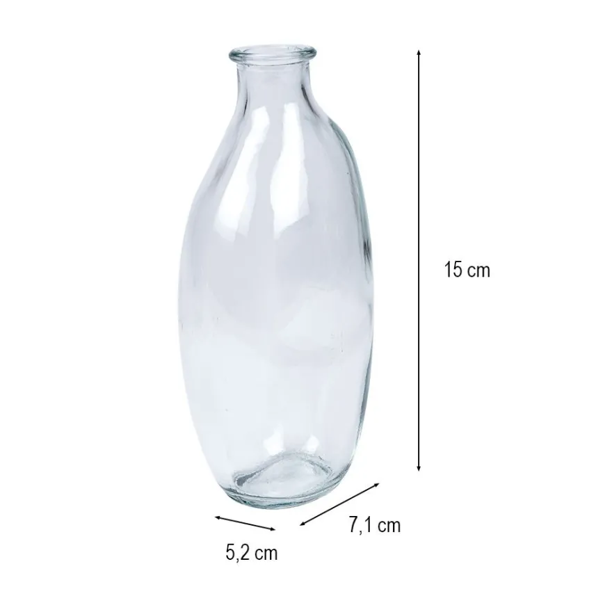 Glas-Vasen, organische Formen, versch. Größen & Designs, klar, 3 Stück