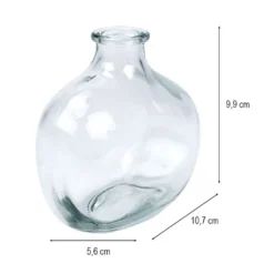 Glas-Vasen, organische Formen, versch. Größen & Designs, klar, 3 Stück