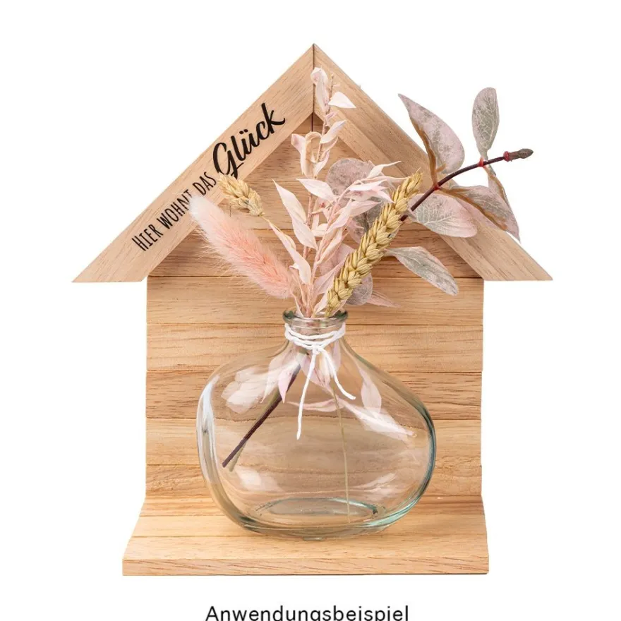 Glas-Vasen, organische Formen, versch. Größen & Designs, klar, 3 Stück