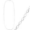 Glieder-Halskette, aus Edelstahl, Design 1, 70cm lang, Stärke: 3,5mm, silber