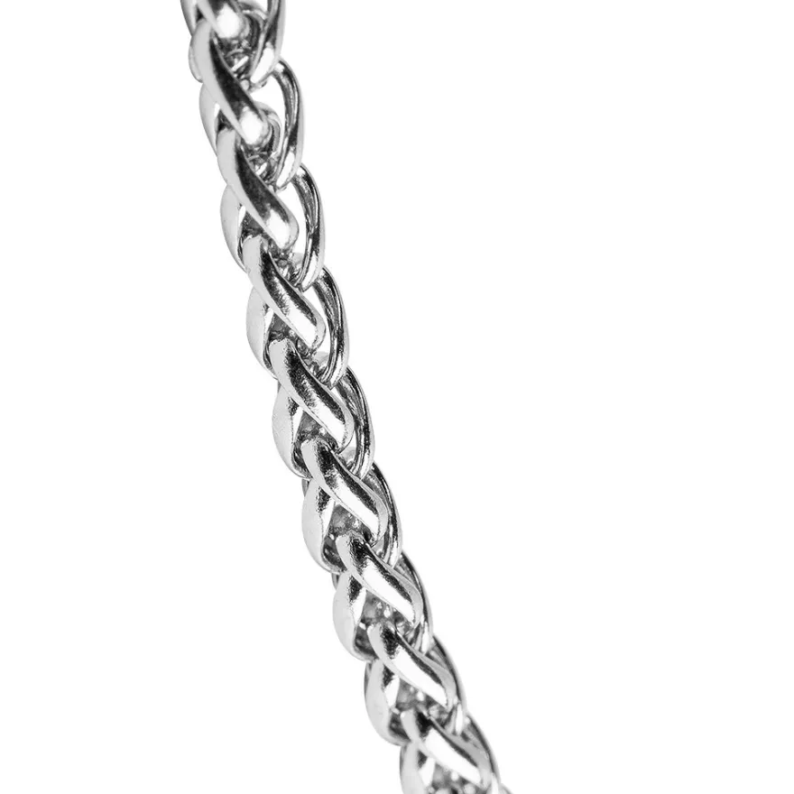 Glieder-Halsketten aus Edelstahl, 60cm lang, verlängerbar bis 70cm, Stärke: 3mm, silber, 3 Stück