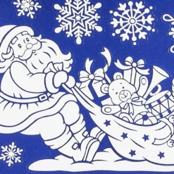 Glimmer-Relief-Sticker XXL, Weihnachtsmann 1, 20cm x 50cm