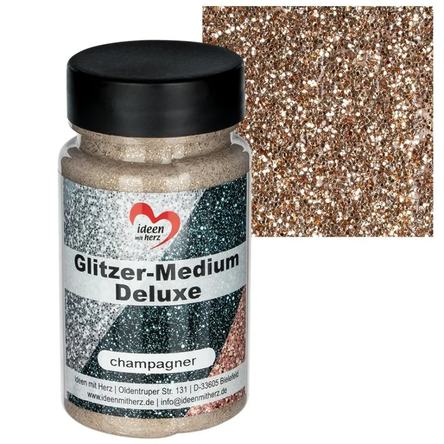 Glitzer-Medium Deluxe, champagner, 90ml