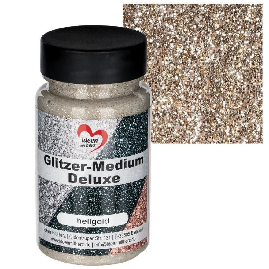 Glitzer-Medium Deluxe, hellgold, 90ml