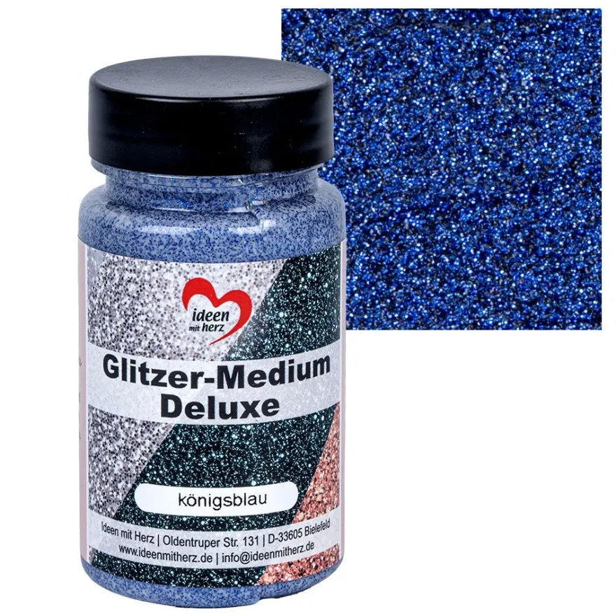 Glitzer-Medium Deluxe, königsblau, 90ml