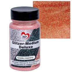 Glitzer-Medium Deluxe, koralle-irisierend, 90ml