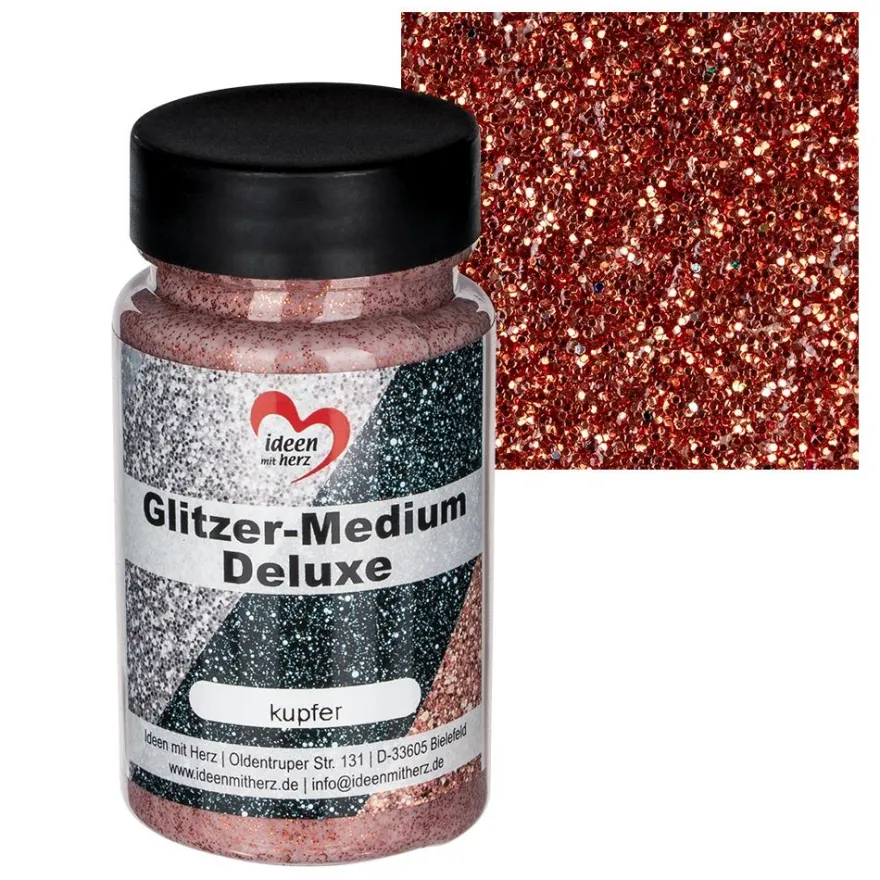 Glitzer-Medium Deluxe, kupfer, 90ml